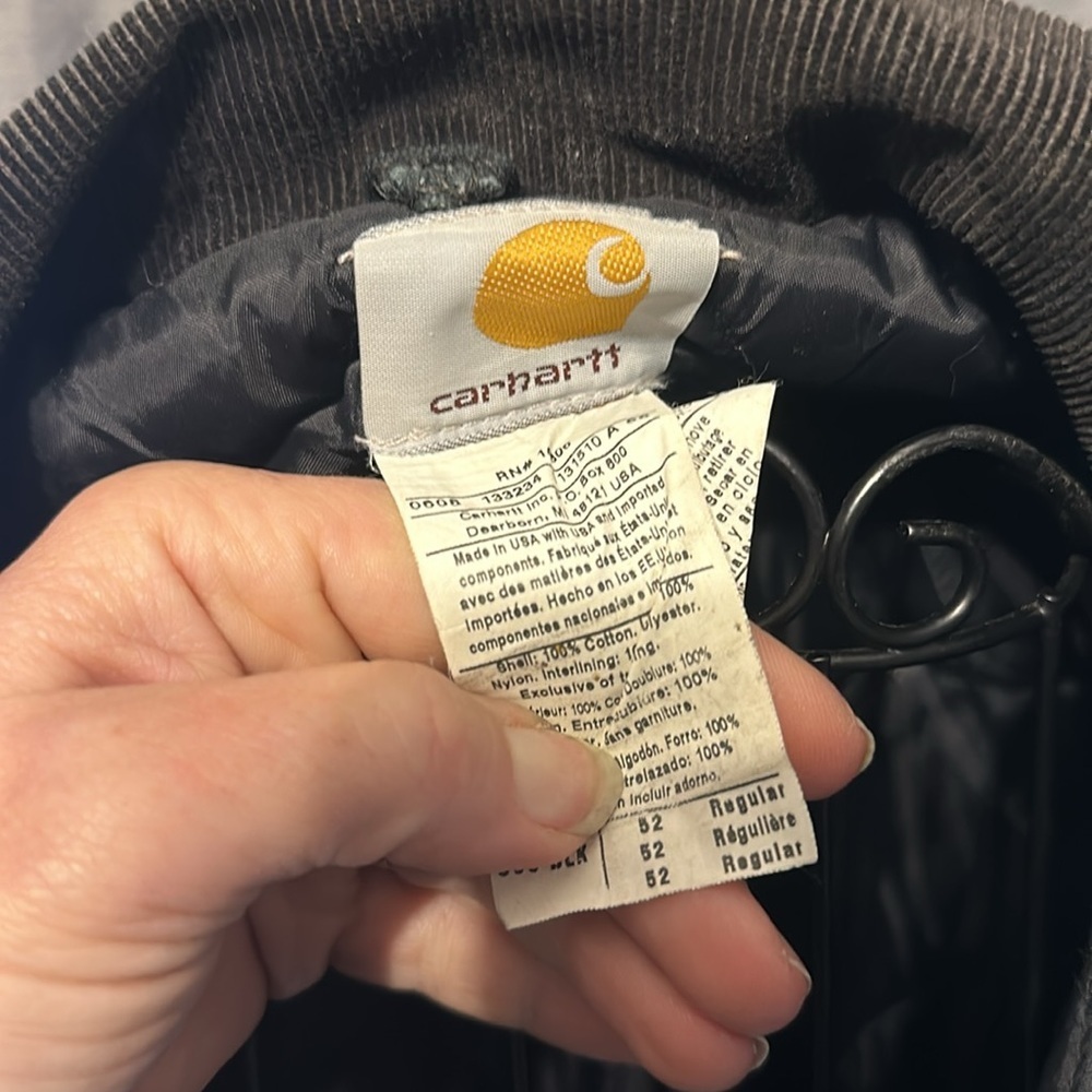 Carharrt Mens Quilt Lined Black Winter Jacket​​ - Picture 3 of 13